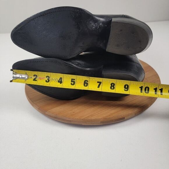 Justin Black Teju Lizard Exotic Skin Western Boots 9302 Women's Size 6.5 D USA - Picture 14 of 16